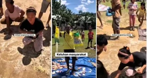 Viral Warga Ramai-ramai Pungut Beras dari Tanah yang Distribusikan dari Helikopter di Taput