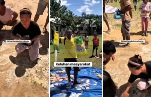 Viral Warga Ramai-ramai Pungut Beras dari Tanah yang Distribusikan dari Helikopter di Taput